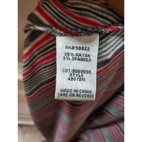 Sophi Max Women's Multicolor Striped Rayon A-Line Casual Long Skirt Size Small - Picture 10 of 12